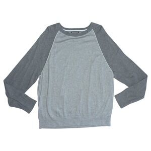 Banana‎ Republic Mens Gray XXL 2XL Crewneck Pullover Sweater Cashmere Silk Blend